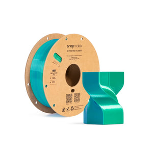 Snapmaker Silk Dual-Color PLA Filament in Sea Glass — spool, view 1