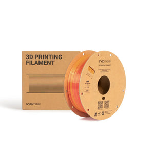 Snapmaker Silk Dual-Color PLA Filament in Sunset Ember — spool, view 4