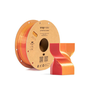 Snapmaker Silk Dual-Color PLA Filament in Sunset Ember — spool, view 1